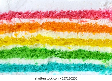 Texture Layer Of Rainbow Cake