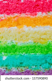 Texture Layer Of Rainbow Cake Using As Background