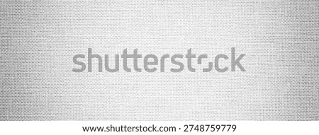 Texture light gray textile material background, macro weave pattern. Structure ivory fabric backdrop with vignette.