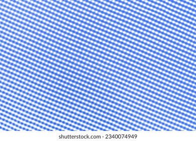 The texture of linen fabric in a large cell of blue and white. Scottish tailoring material. checkered fabric - Powered by Shutterstock