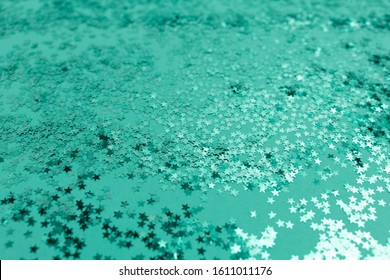 Texture Made Stars Glitter Turquoise Holidays Stock Photo 1611011176 ...