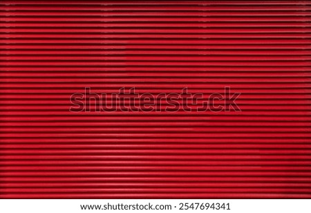 Texture of metal red roller shutter door