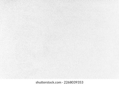 Texture of natural fabric or cloth. Fabric texture diagonal weave of natural cotton or linen textile material. White canvas background. Decorative fabric for curtain, furniture, walls, clothes