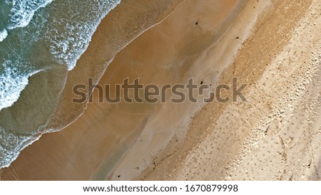 Similar – Image, Stock Photo Aerial View From Flying Drone Of People Crowd Relaxing On Algarve Beach In Portugal