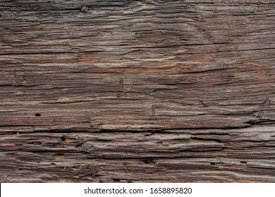 Texture Od Wooden Planks. Wall Made Of Antique Wood. Raw Wood After Years.