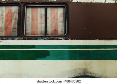 The texture of the old bus