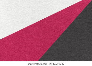 Texture of old craft white, magenta and black color paper background, macro. Structure of vintage abstract wine cardboard with gradient and rainbow pattern. Felt backdrop closeup. - Powered by Shutterstock