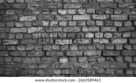 texture of old gray brick wall close up.