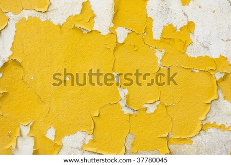Texture of old painted cracked wall