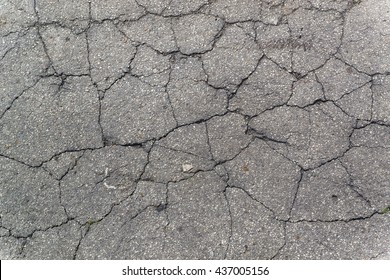 Texture Of The Old Road With Cracks