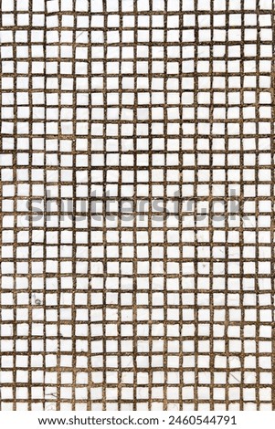 Texture of the old tile wall. Square white small tiles on concrete texture