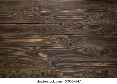 texture of old wooden brown planks. Top view