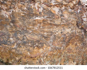 Texture of an orange/red rockface