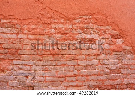 Texture of a outworn brick wall.