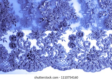 Texture, pattern. 3D lace fabric, beadwork, lace, French, bridal purple, your design