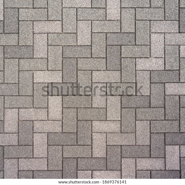 Texture:\
Pavement in Japan. Interlocking concrete\
pavers.