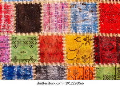 Texture Of A Piece Of Old Carpet To Sew Thick Threads 