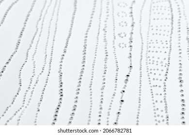 Texture Of Pierced Paper. Simple Dot Pattern.