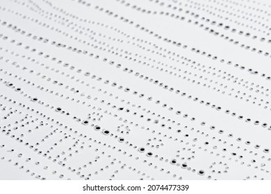 Texture Of Pierced Paper. Simple Dot Pattern.