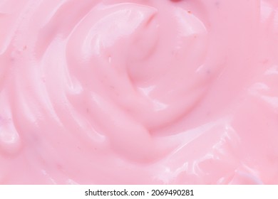Texture pink yogurt,Texture surface of ice cream. Background of strawberry ice cream close-up. - Powered by Shutterstock