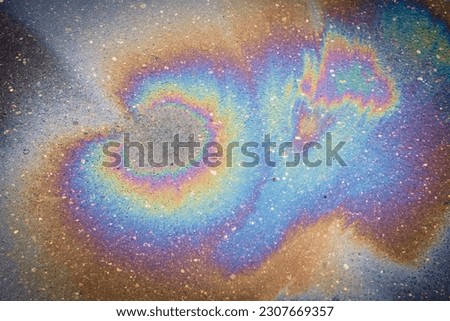 Similar – Image, Stock Photo colorful oil stain on a parking lot