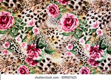 floral and animal print