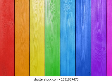 Empty Rainbow Colored Wood Background Texture Stock Photo (Edit Now ...