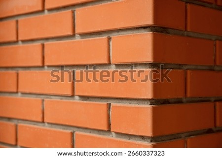 Texture of red brick wall as background, closeup