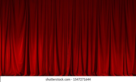 
Texture of red pleated fabric. theater backstage - Shutterstock ID 1547271644