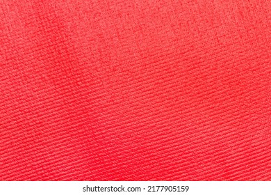 Texture Of A Red Yoga Mat In A Close Up View