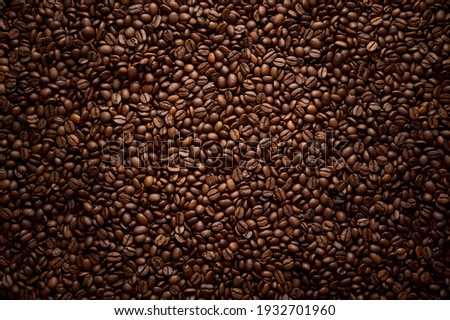 Texture of roasted ready to drink coffee close-up