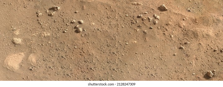 Texture Of Sand And Pebble Soil Similar To Martian Soil