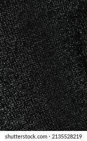 Texture Of Shiny Lurex Fabric Silver And Black Color.