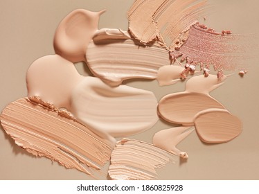 Texture of smudge cosmetic bb or cc cream foundation liquid background