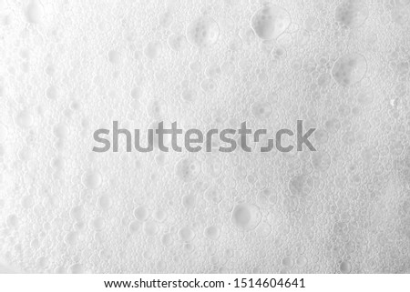 Texture of soap foam, closeup