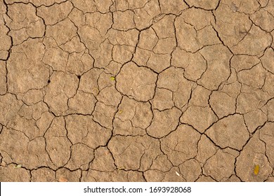 Texture Soil Dry Crack Background Pattern Of Drought Lack Of Water Of Nature Old Broken.