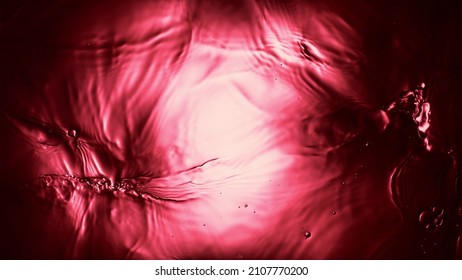 Texture Of Splashing Red Wine, Overhead Shot.