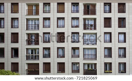 Texture Stocking Distrib - French Building White - Windows
