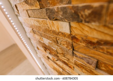 Texture of a stone brick wall. Natural textures. - Shutterstock ID 608784305