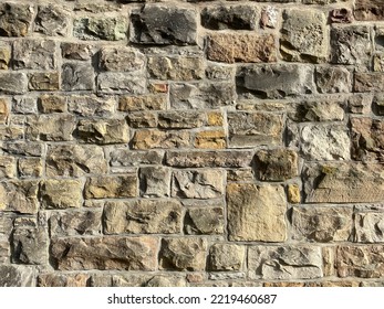 Texture Of Stone Wall. Old Castel Wall, Texture Background. Part Of Stone Wall.