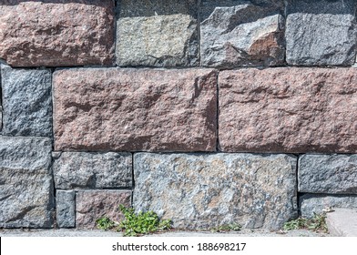 texture of stone walls granite