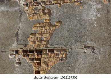 Texture stones from an old brick wall   plaster