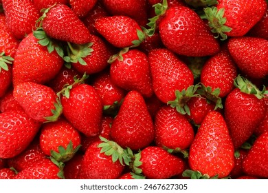 Texture of sweet fresh strawberries as background, closeup - Powered by Shutterstock