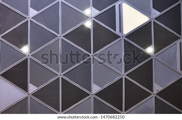 Texture System Suspended Ceilings Metal Profiles Stock Photo