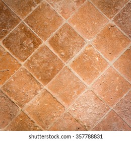 Texture Of Terracotta Tiled Floor