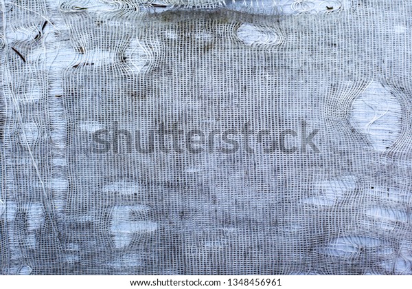 Texture Torn White Fabric Large Cage Stock Photo Edit Now 1348456961