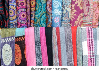 texture with traditional cloths of the natives of Valey de Sapa in the north of Vietnam.