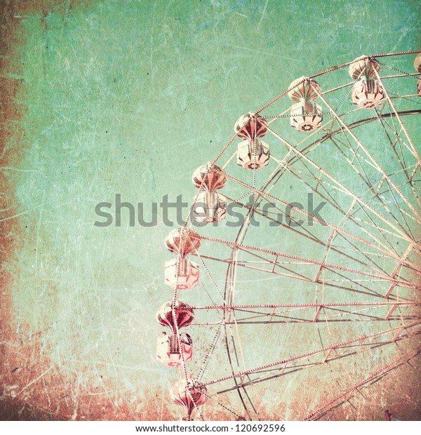 Texture Vintage Ferris Wheel Carnival Stock Photo (Edit Now) 120692596