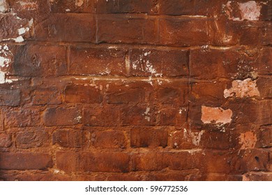texture of a wall red brick.  the wall is red