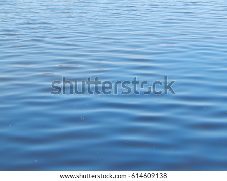 Texture of water in a river the blue